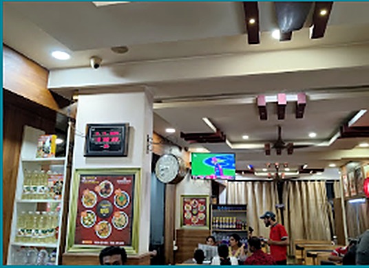 Interior with menu displays